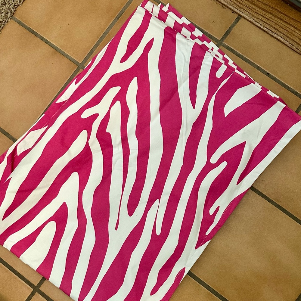 Pink & White (lined), Black & White & Pink Sheer Curtains